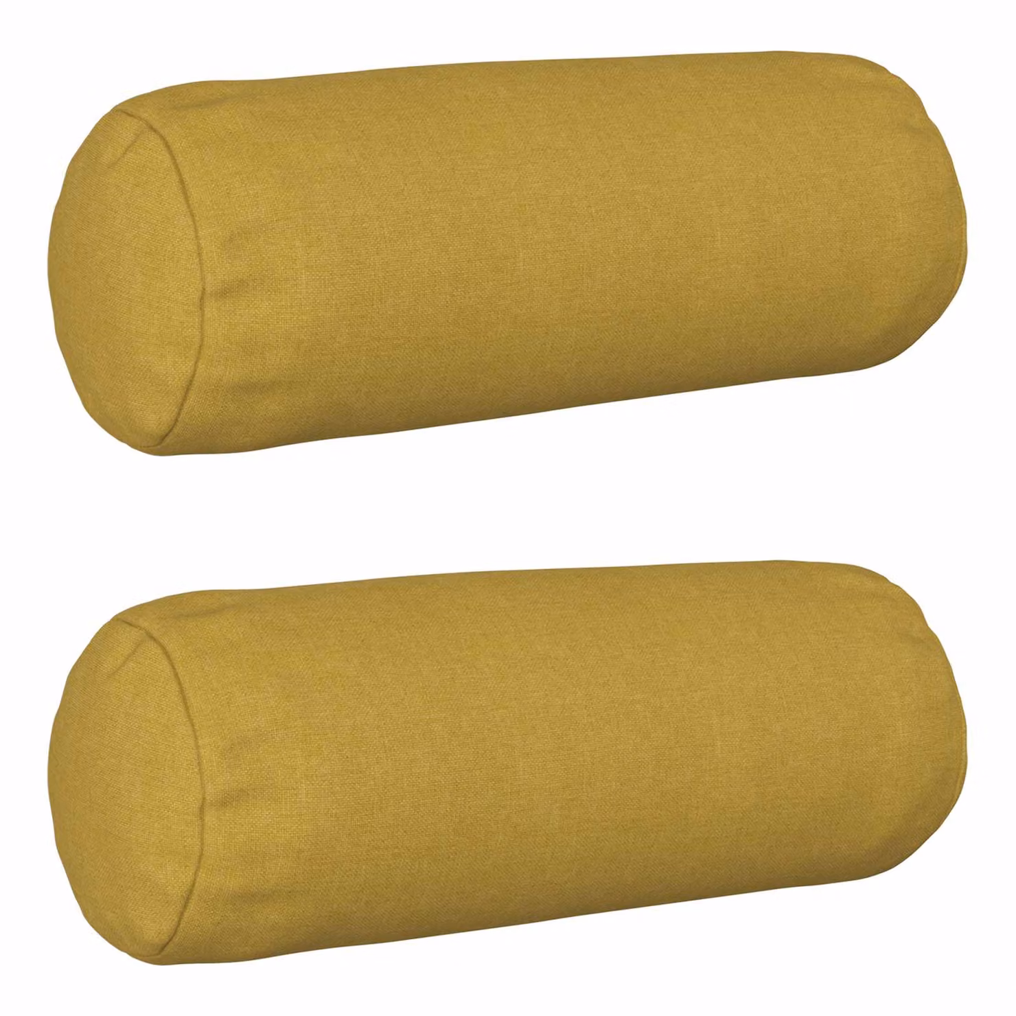 Set di 2 federe vidaXL HEERLEN ovali in tessuto verde e giallo, Ø 15 x 40 cm