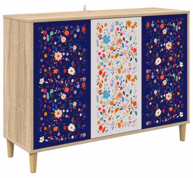 Mobile contenitore MAINZ Sonoma, dimensioni 102 x 33 x 75 cm, realizzato in materiale composito di legno