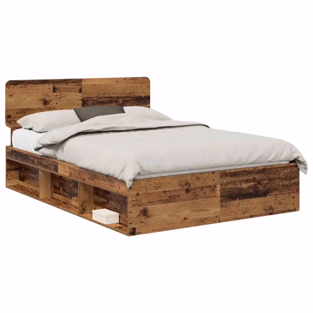 Struttura letto in pino massello vidaXL colore marrone L 140 x P 190 cm – 2