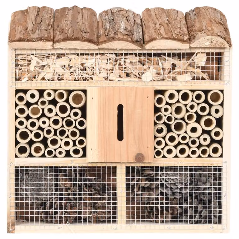vidaXL Hotel per insetti 30x10x30 cm in legno di abete