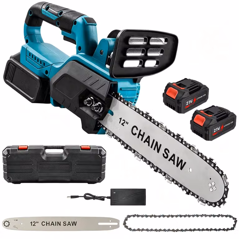 Troncatrice a batteria - 21 V - lama da 30 cm - motore brushless - 2 batterie - ideale per giardinaggio e lavori del legno