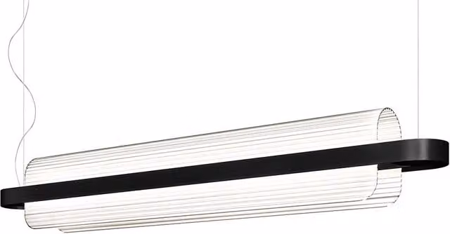 Lampada a sospensione LED KDLN Nami in alluminio e vetro, regolabile e dimmerabile, disponibile in bianco o nero