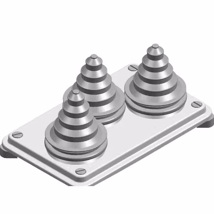 Striebel e John ZW456 Flangia con passacavi 3 passacavi per diametri da 14 a 54 mm ZW456