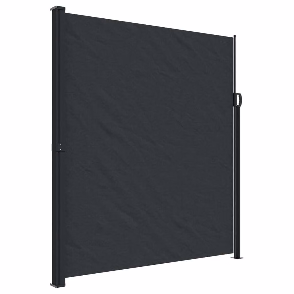 Tenda da Sole Laterale Retrattile Nera 220x500 cm