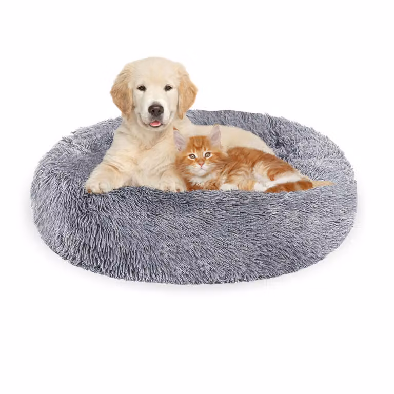 Jopassy cane letto posto letto gatto gatto peluche cane cuscino coccolone letto grigio chiaro 60cm