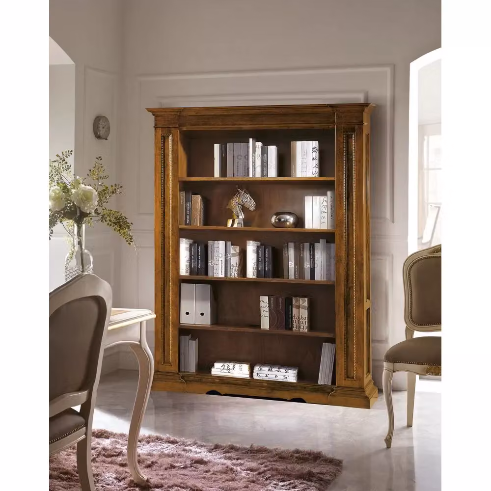 Libreria classica in legno con 5 ripiani Mobili 2G marrone L: 160 cm, P: 43 cm, H: 206 cm – 2
