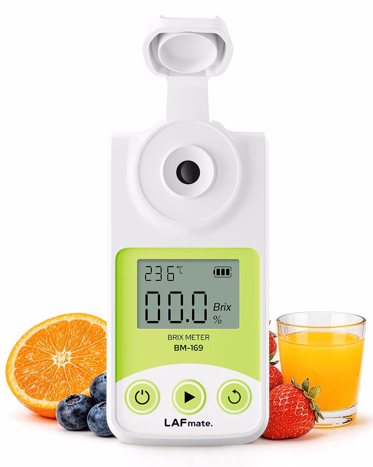 Rifrattometri digitali da 0 a 55% Brix con compensazione automatica della temperatura (ATC), ideali per vino, birra e succhi di frutta