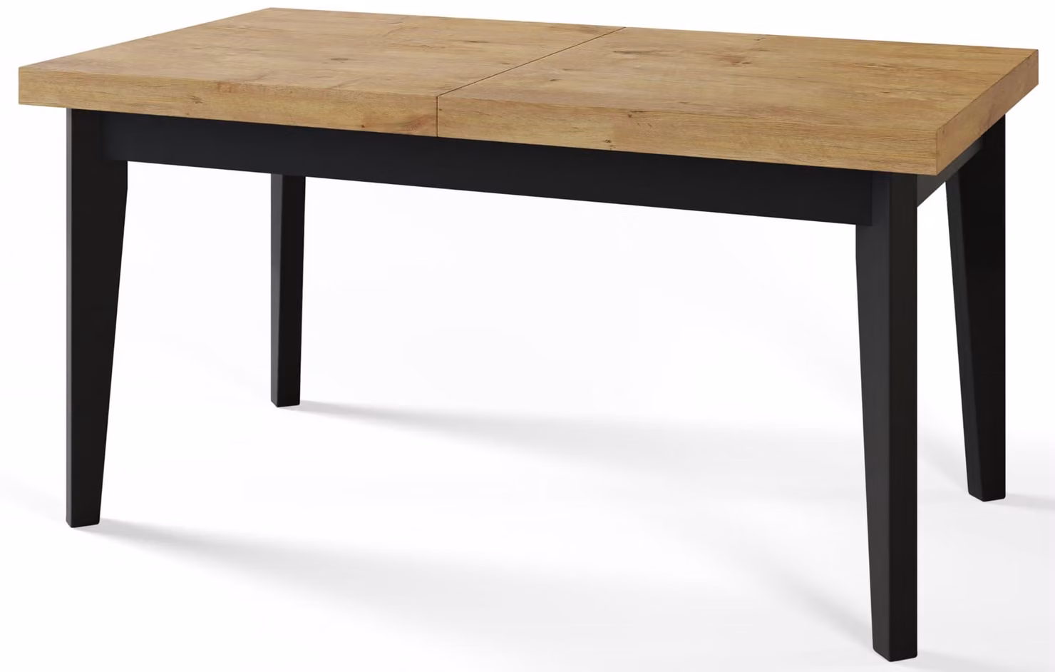 Alpi Moebel, Tavolo da Pranzo Skandi, Tavolo da Cucina Allungabile, Dimensioni: 140-180x80x78 cm, Gambe in Legno Nere, Lancelot