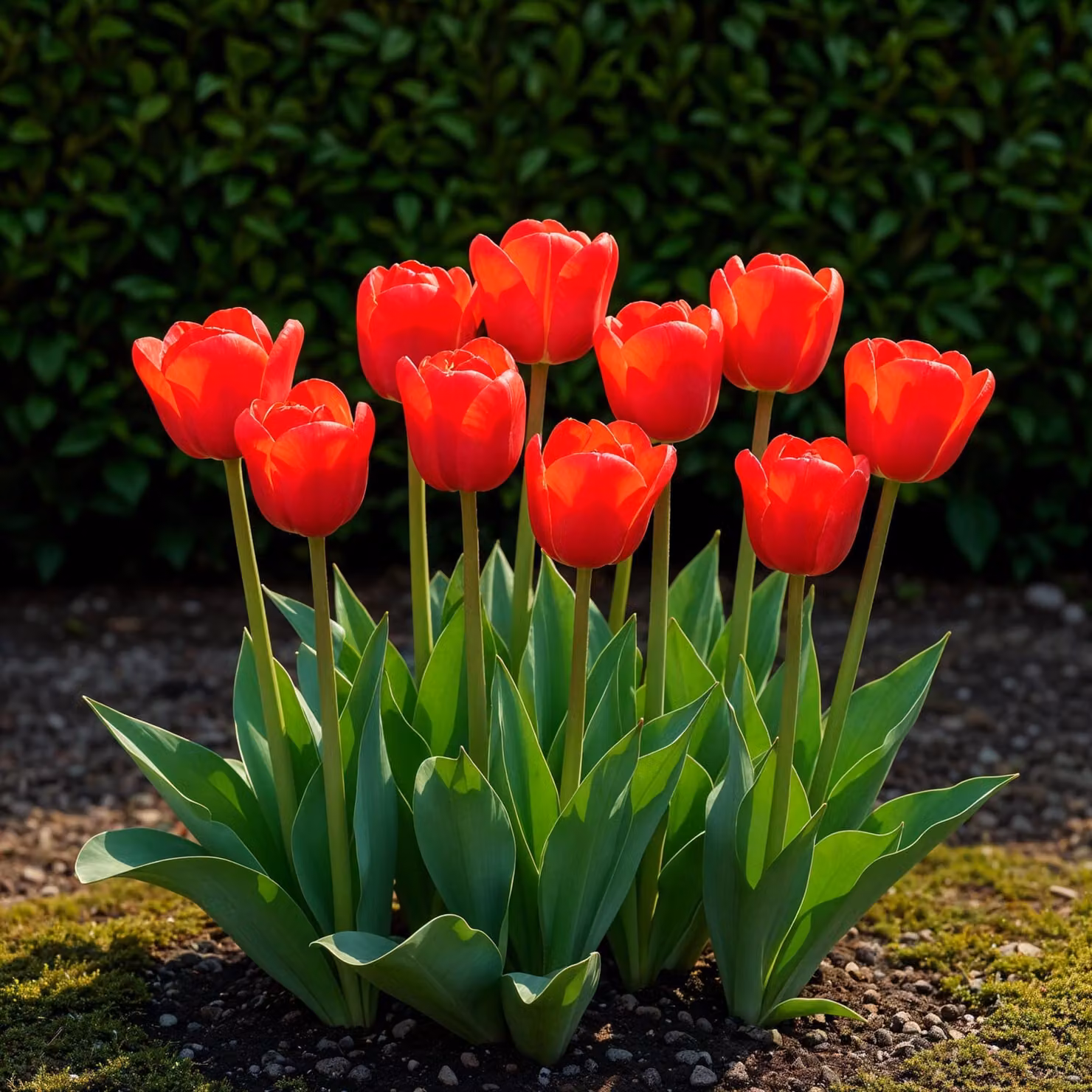 Bulbi da fiore Exotenherz - Tulipani Tulipa Triumph Red (15 pezzi) diametro 11-12cm