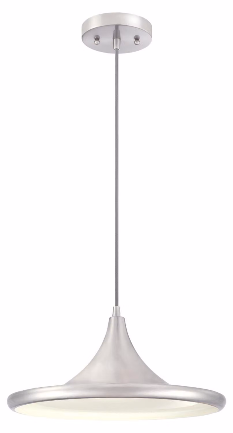 Lampada a sospensione LED dimmerabile Massie in nichel spazzolato