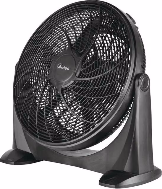 Ventilatore del pavimento silenzioso a 5 pale - 3 velocità Total Black con inclinazione verticale