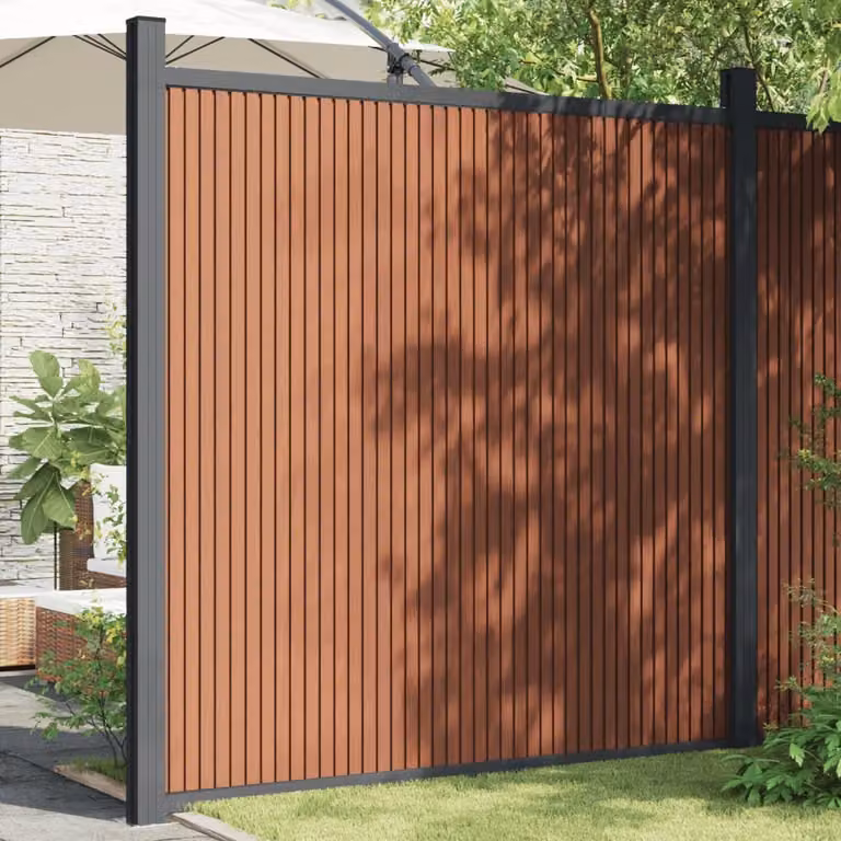 Maison Exclusive - Pannello per recinzione in WPC, colore marrone, 180x186 cm