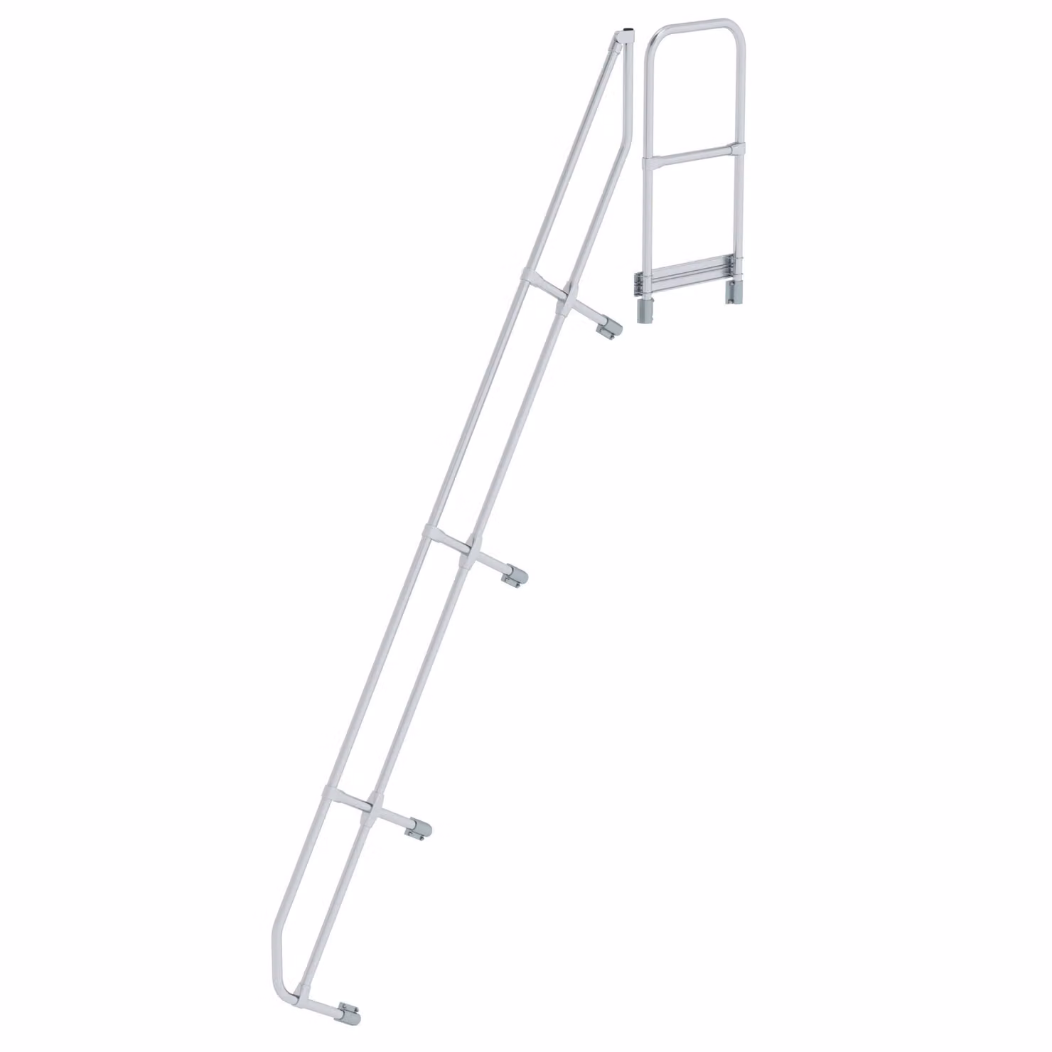 Scala con piattaforma 60° Secondo corrimano per 13 gradini Inclinazione 60°