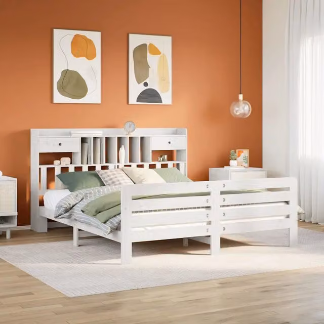 Giroletto con Libreria senza Materasso 180x200 cm in Legno Pino 3309972