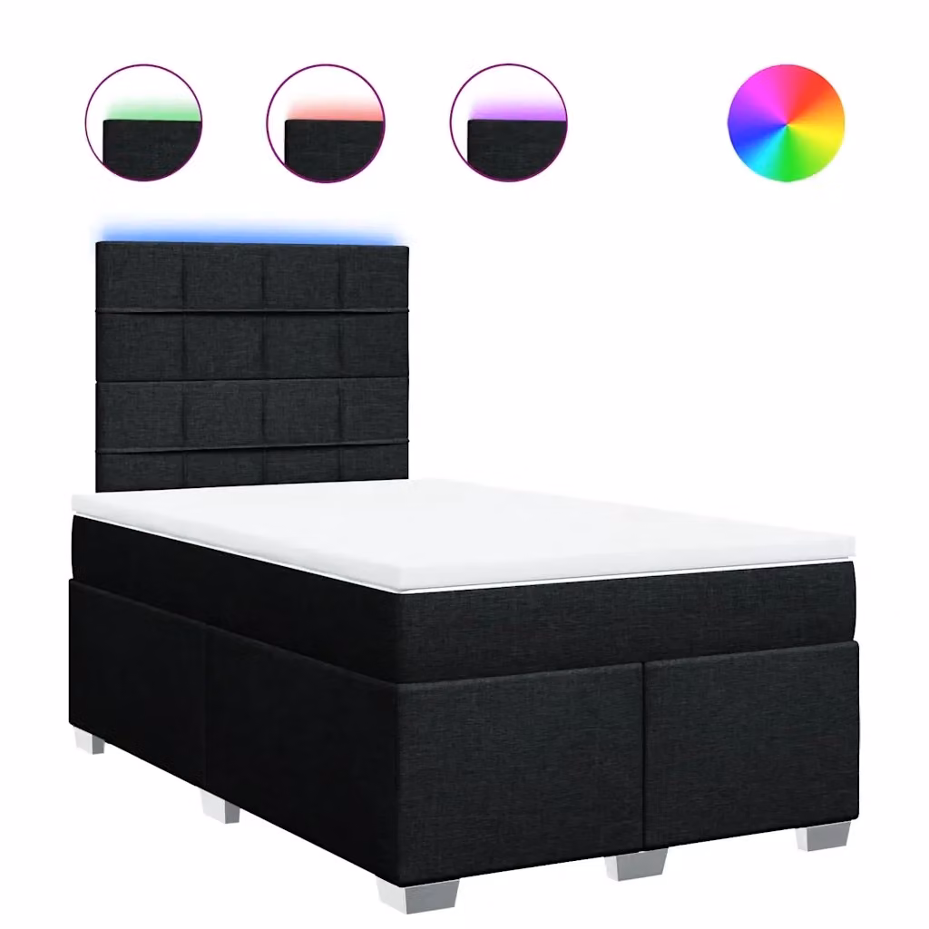 vidaXL Letto Ibrido con Materasso e Cassetti, Nero e Bianco, L/P/H: 120 x 200 cm – 2