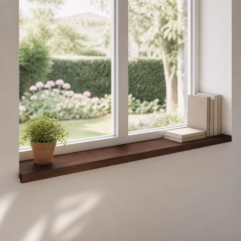 Set di 2 soglie per finestre vidaXL in legno marrone scuro L 160 x P 30 x H 2 cm