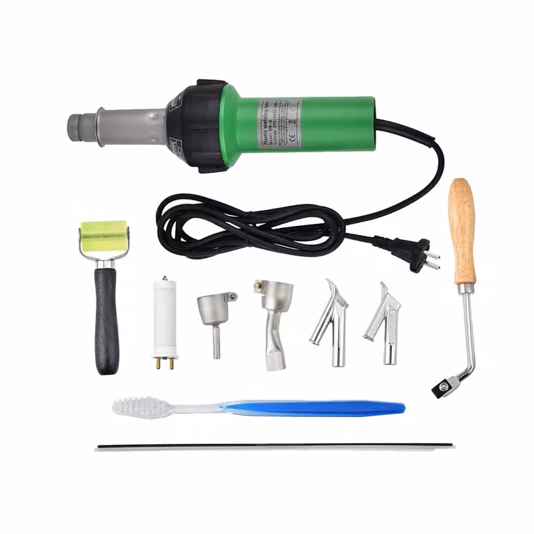 Pistola per saldatura ad aria calda, potenza 1600W, temperatura regolabile, set di utensili completo, 220V, 1600 Watt