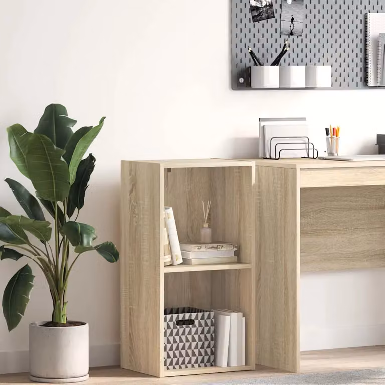 Libreria vidaXL con 5 Ripiani in Legno Multistrato e MDF, Colore Rovere Sonoma, L 40 cm x P 30 cm x H 76,5 cm