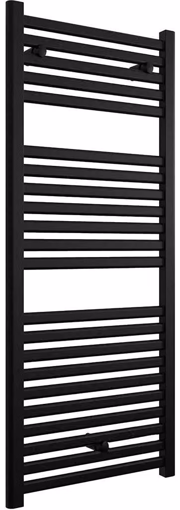 CERANO - Radiatore da bagno Donovan - collegamento laterale - 369 W - nero opaco - 1200 x 500 mm