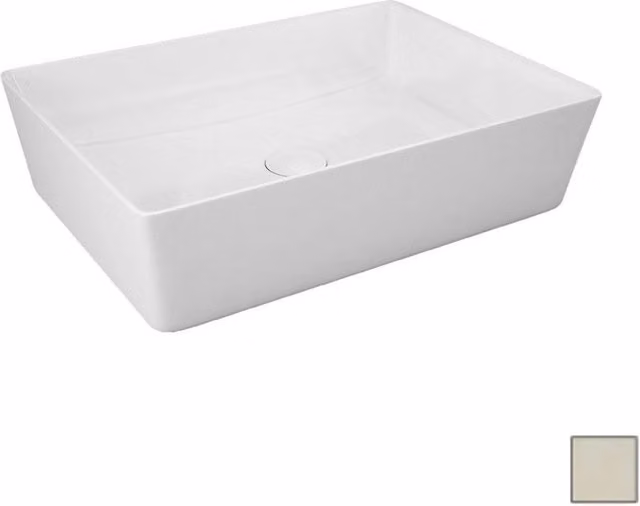 Lavabo da appoggio feeling rettangolare beige opaco