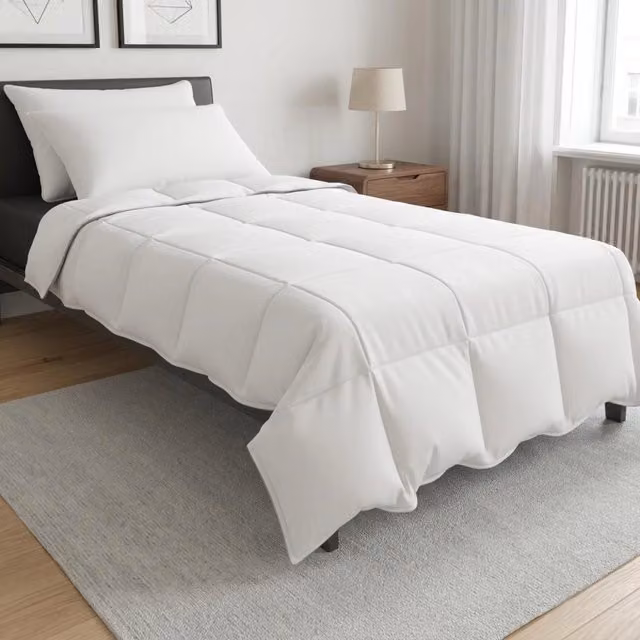 Set di 3 piumini vidaXL bianchi in fibra di bambù per adulti, traspiranti e lavabili, L 155 x P 220 cm – 1