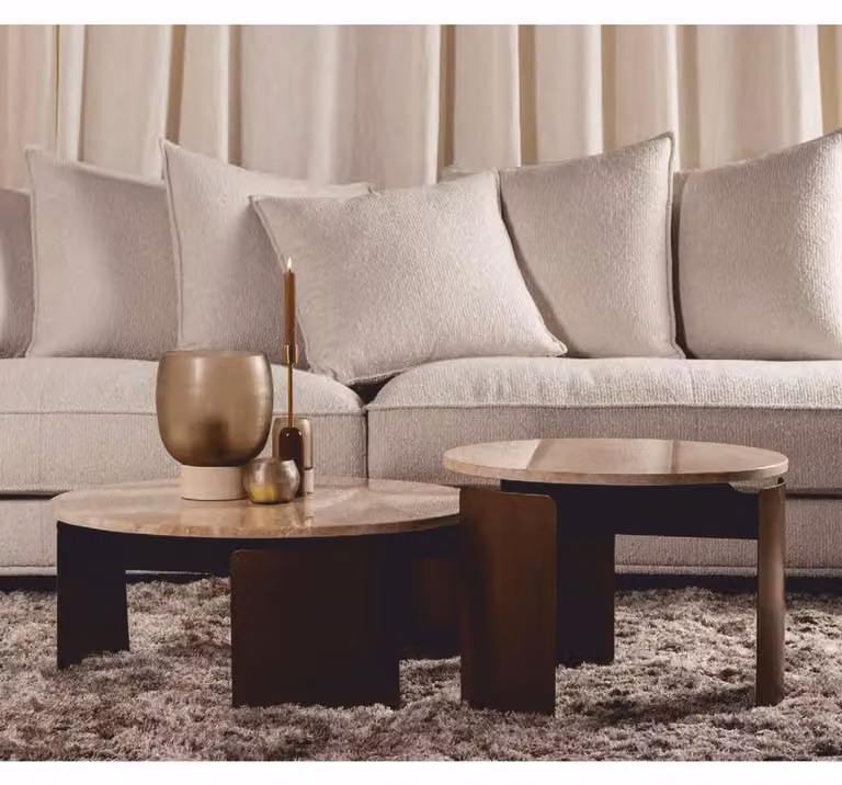 Casa Padrino set di tavolini beige / marrone - Mobili per hotel e soggiorni