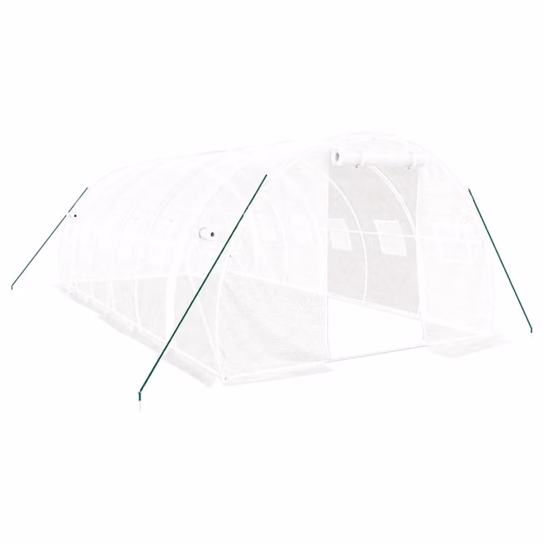 Serra con Telaio in Acciaio Bianco 18 m² 6x3x2 m