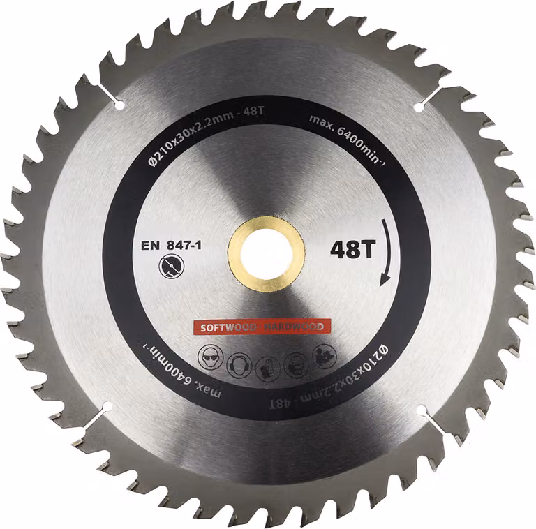 Lama circolare per legno 210 x 30 mm T48 - Per pezzo