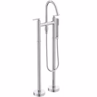 Miscelatore a due maniglie per vasca JOY NEO freestanding, maniglie a leva cromate