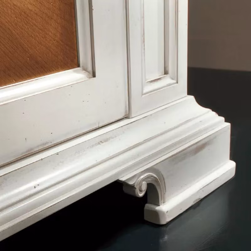 Credenza con piattaia classica in legno stile shabby chic Mobili 2G L/P/H: 140 x 48 x 205 cm – 3