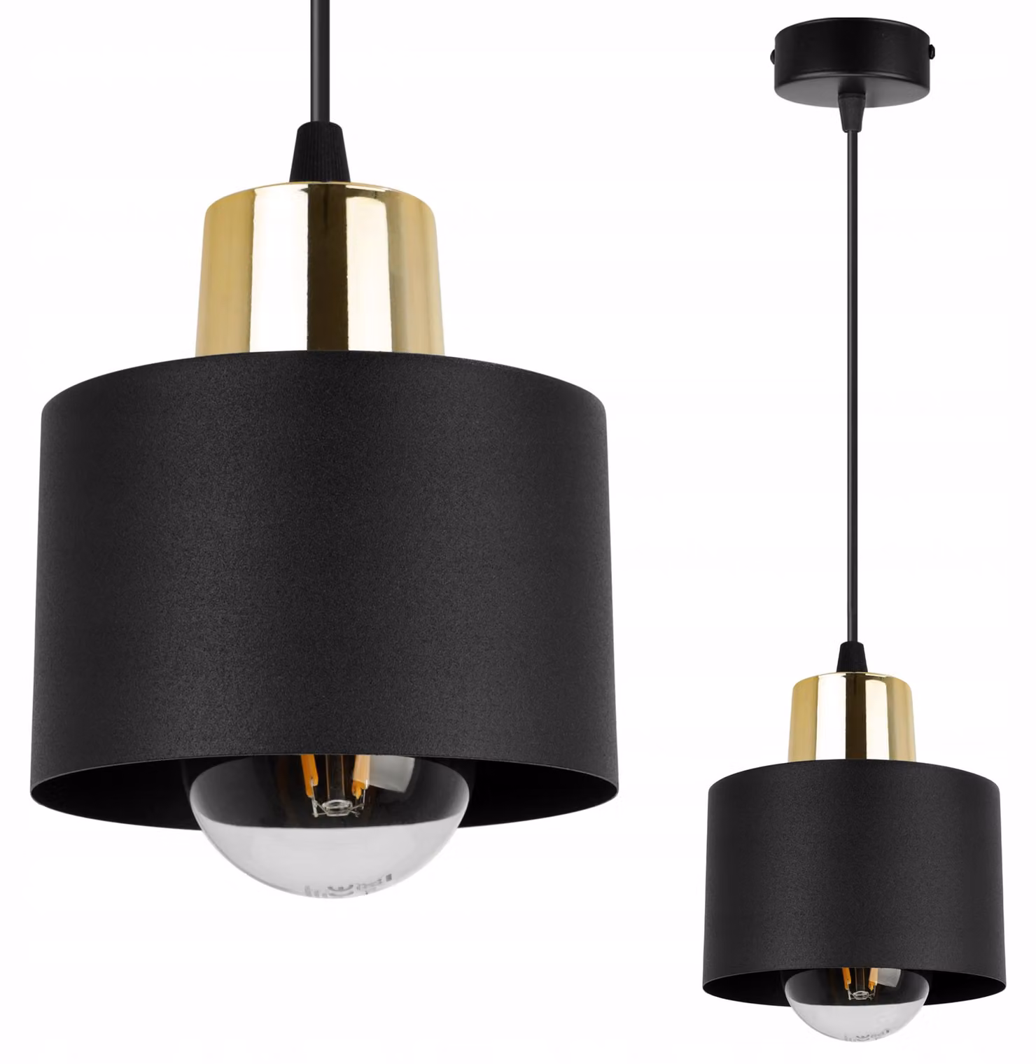 Moderna Lampada A Sospensione Lampada A Led Nera