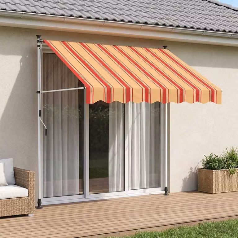 Tenda retrattile manuale vidaXL Multicolore in poliestere L: 400 cm, P: 115 cm, H: 300 cm
