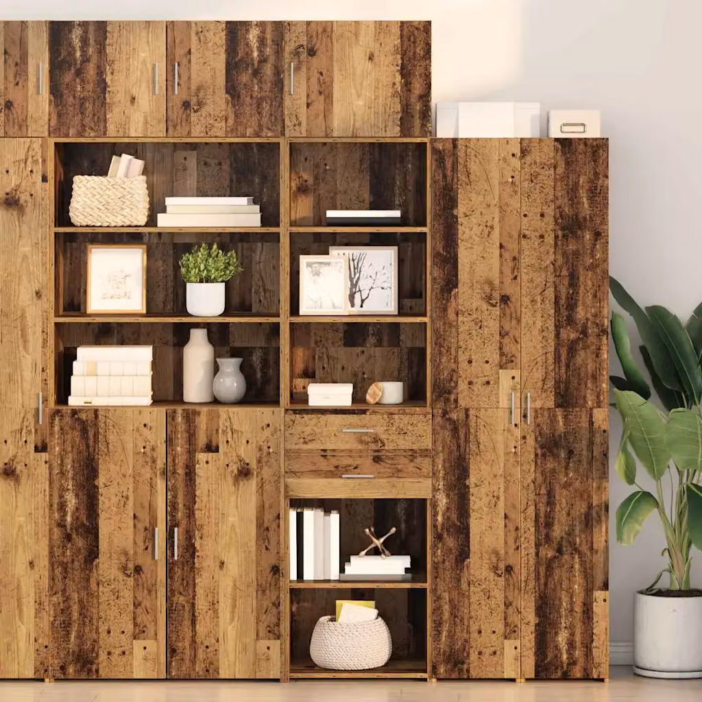 Credenza moderna vidaXL in legno e metallo color marrone L 50 cm x P 42,5 cm x H 185 cm