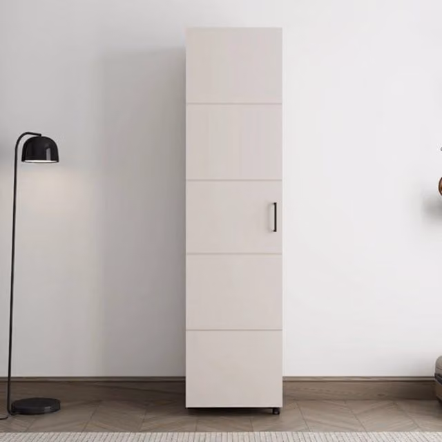 Mobile Portascarpe Visby DMORA con 10 Ripiani, Bianco Crema, L: 46 cm, P: 33 cm, H: 185 cm – 1