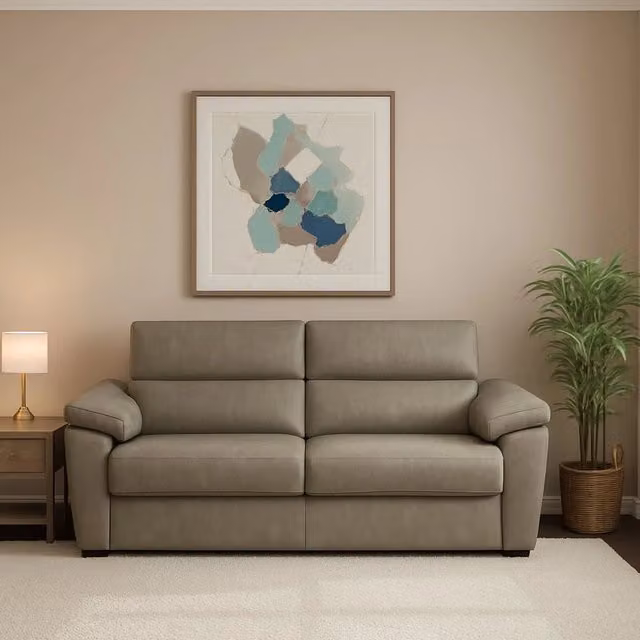 Divano Letto Salorno DMORA 2 Posti Sfoderabile Grigio Tortora Made in Italy L: 185 cm, P: 95 cm – 1