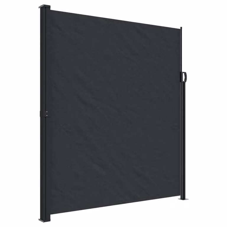 Tenda da Sole Laterale Retrattile Nera 220x500 cm