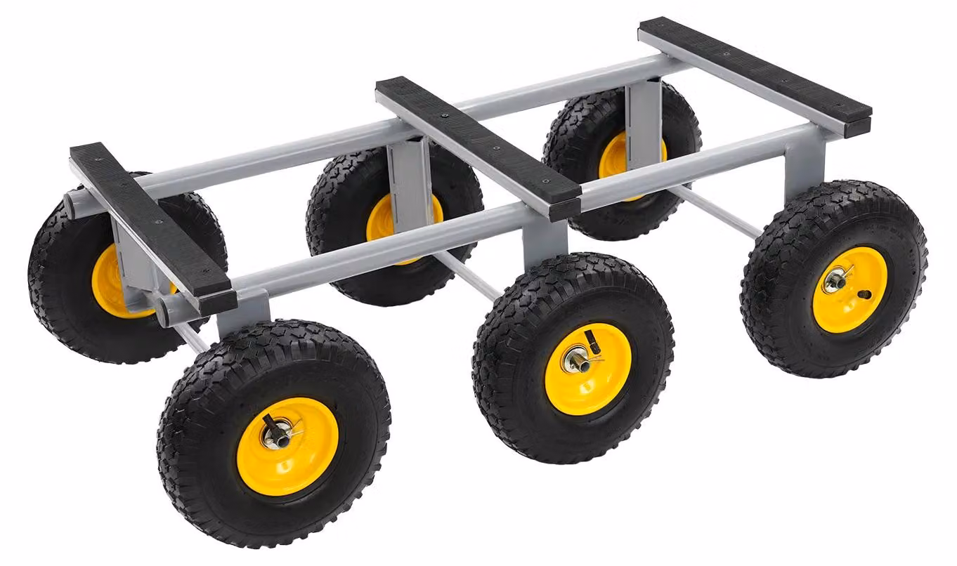 Trasportatore multiuso, costruzione robusta, capacità di carico di 544,31 kg, colore grigio