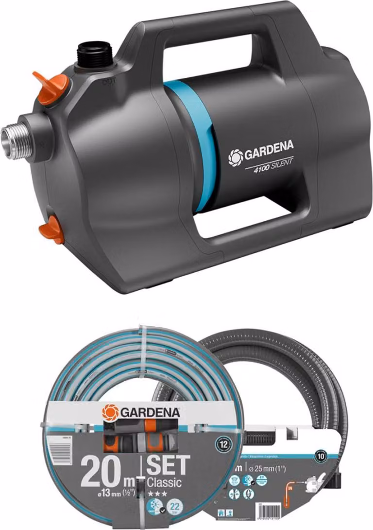GARDENA 09055-61 GARDENA Gartenpumpe 4200 Silent Set 600 W