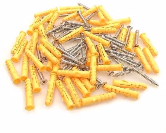 - Tasselli per muro M8 - Set di tasselli e viti - Acciaio inossidabile - Kit di espansione - Per fissare e appendere - 50 pezzi