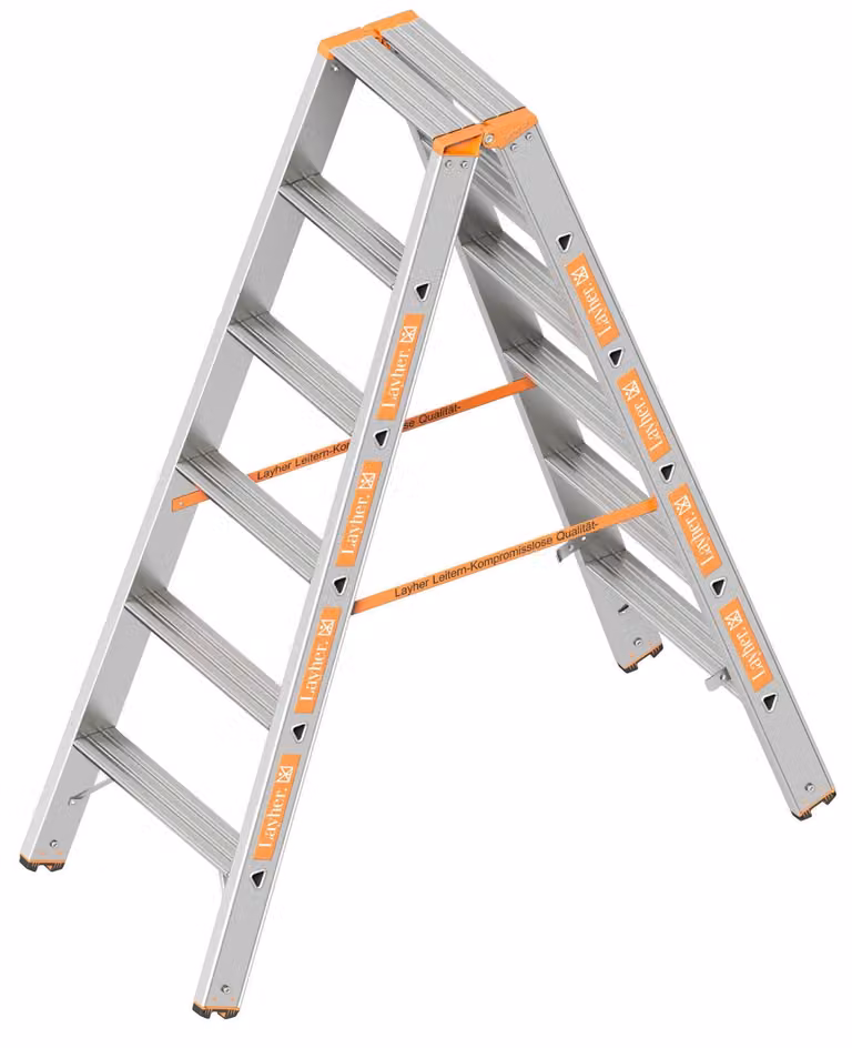 Layher Topic 1043 Stufenstehleiter 2 x 6 Stufen