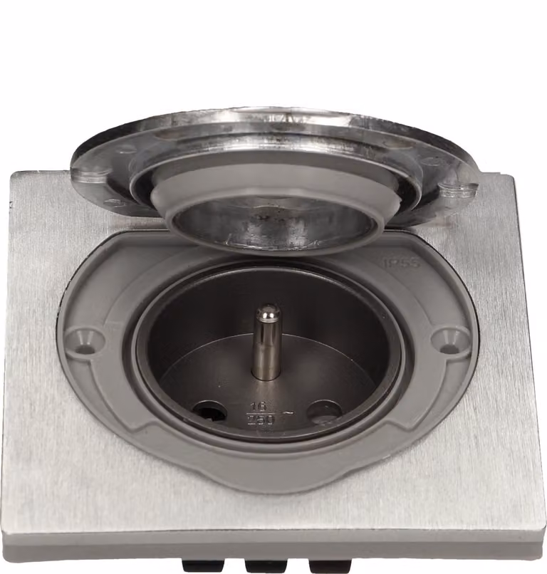 ORNO | Presa Ermetica - OR-AE-1397 - Acciaio Inossidabile - IP44 - Per Interni Ed Esterni