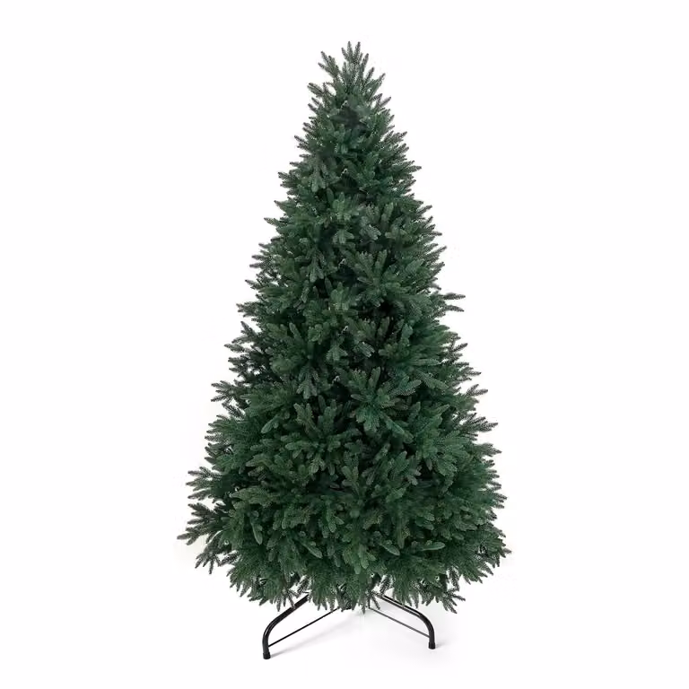 Albero di Natale Artificiale Nordico VESTIAMO CASA in PE Verde, Altezza: 210 cm, Diametro alla base: 132 cm