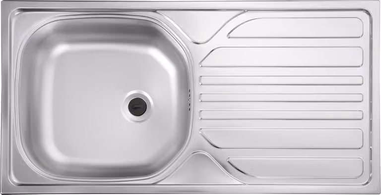 Lavello da incasso in acciaio inox Lavello da cucina 86 x 43,5 cm Respekta
