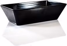 Vaschetta per alimenti in melamina Ilsa colore nero L/P/H: 25 x 15 x 7 cm
