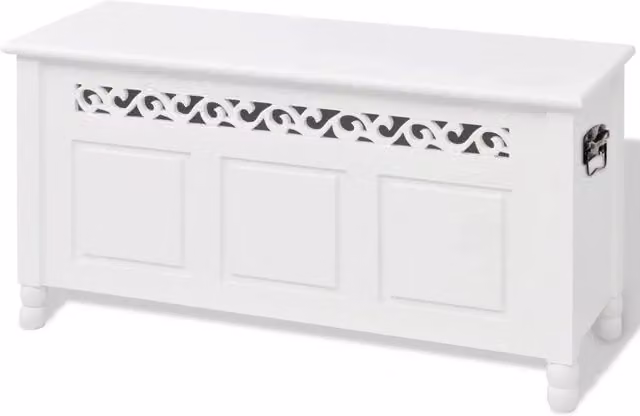 Cassapanca in Stile Barocco MDF Bianca