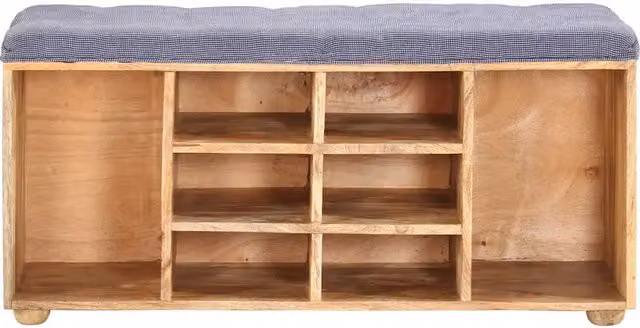 Panca da Ingresso 100x35x47 cm in Legno Massello di Mango