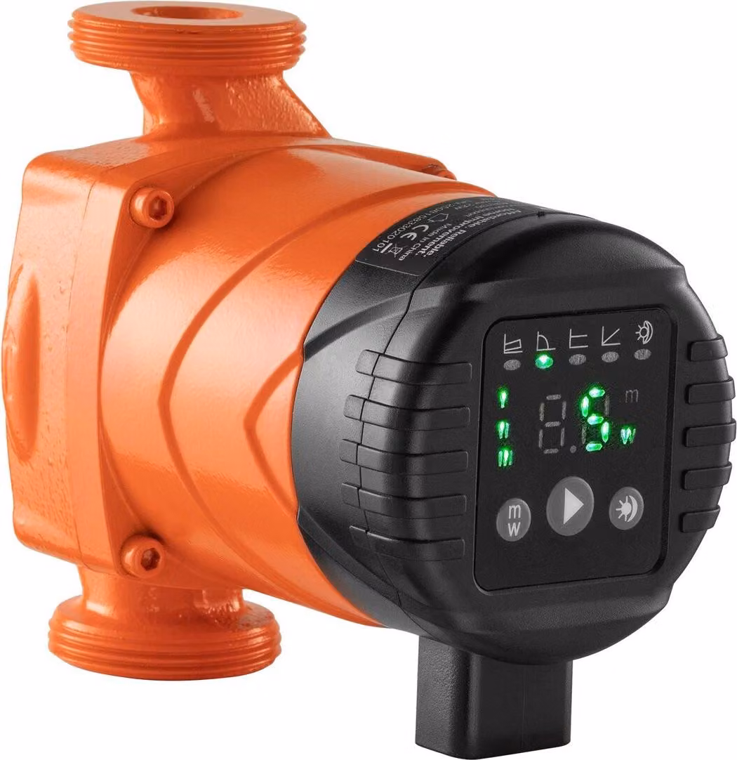 Pompa di circolazione ad alta efficienza LPS25-6BP/130, 58 LPM, prevalenza massima 4 m Pompa di circolazione per acqua calda in ghisa, connessione filettata, valvola di ritegno, funzionamento silenzioso, per impianti di riscaldamento domestici