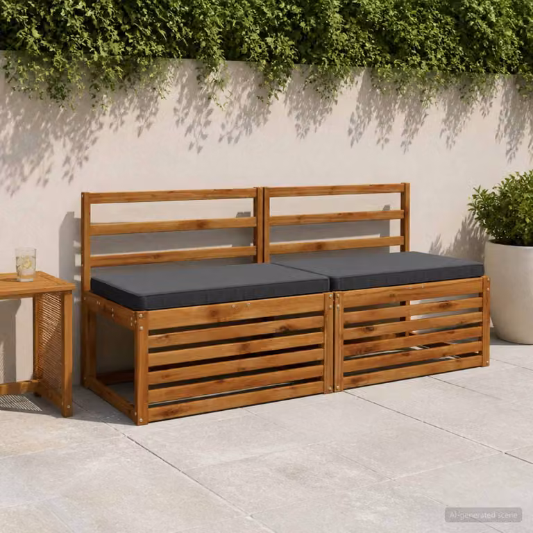 Cuscino per panchina vidaXL VUGHT in poliestere con rivestimento lavabile, colore antracite