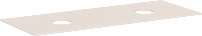 hansgrohe Xevolos E Console 1370/550 avec 2 découpes au centre pour lavabo à poser sans trou de robinetterie, 54332780, 54332780