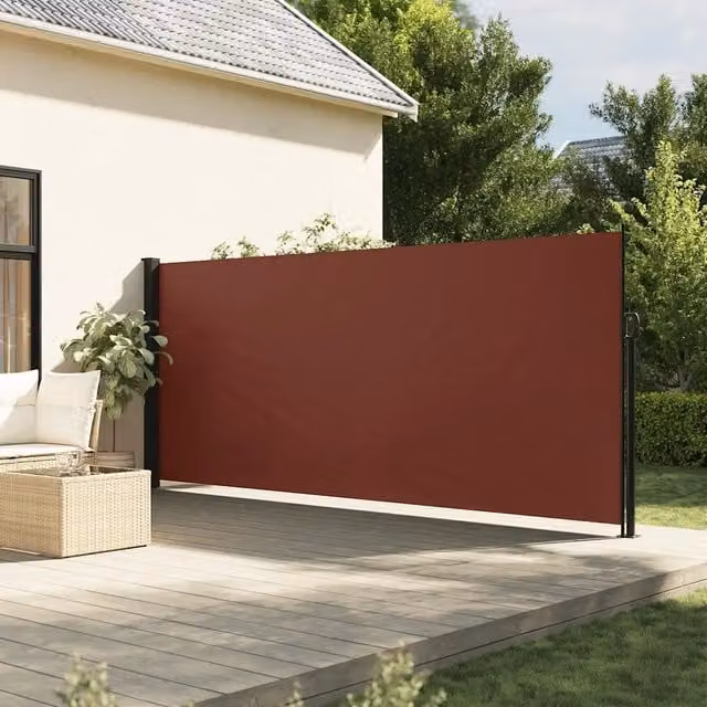 Tenda da Sole Laterale Retrattile-Tenda parasole per balcone per giardino Marrone 180x600 cm 264458